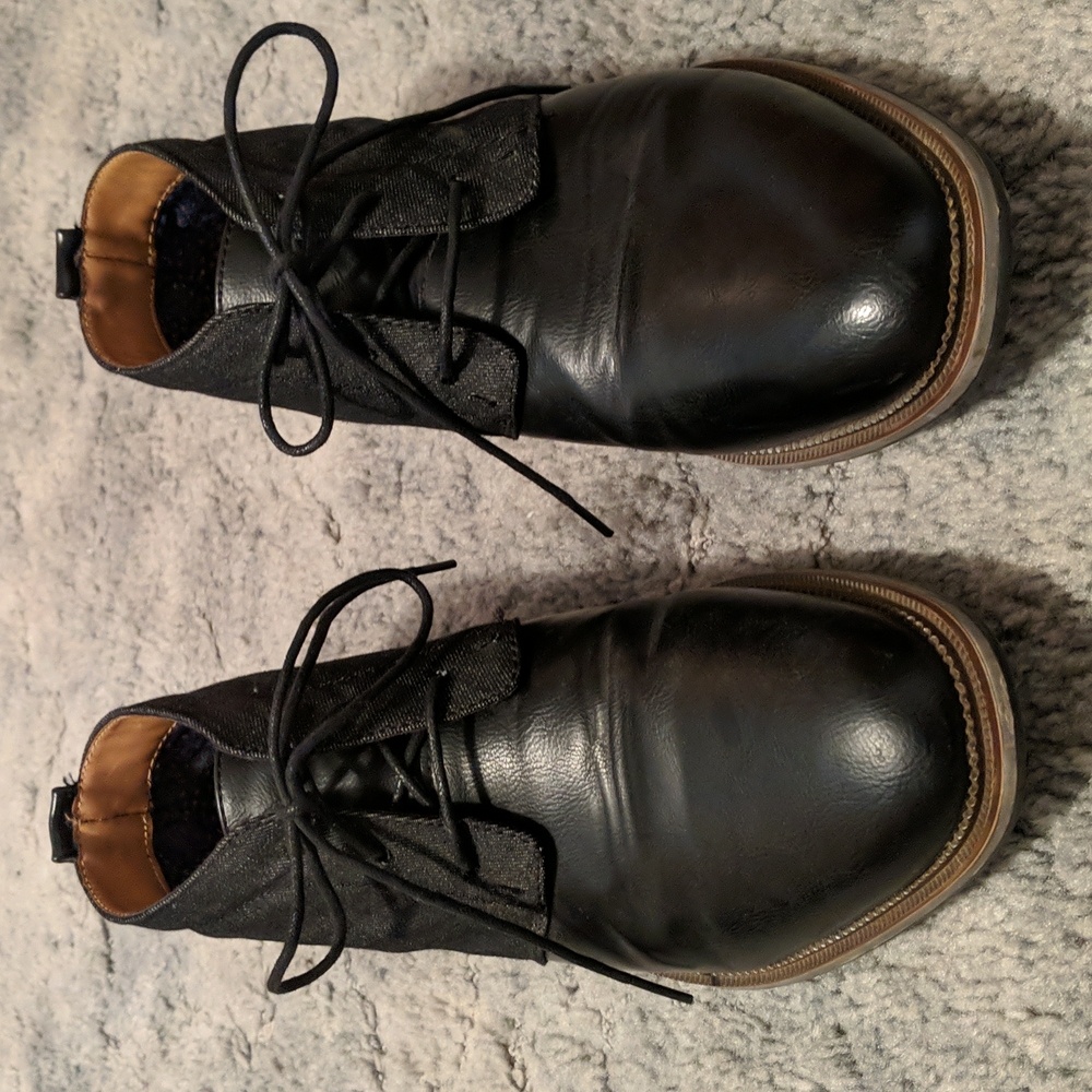 Dress shoes. Two tone black. Size 9.5. MADDEN brand.